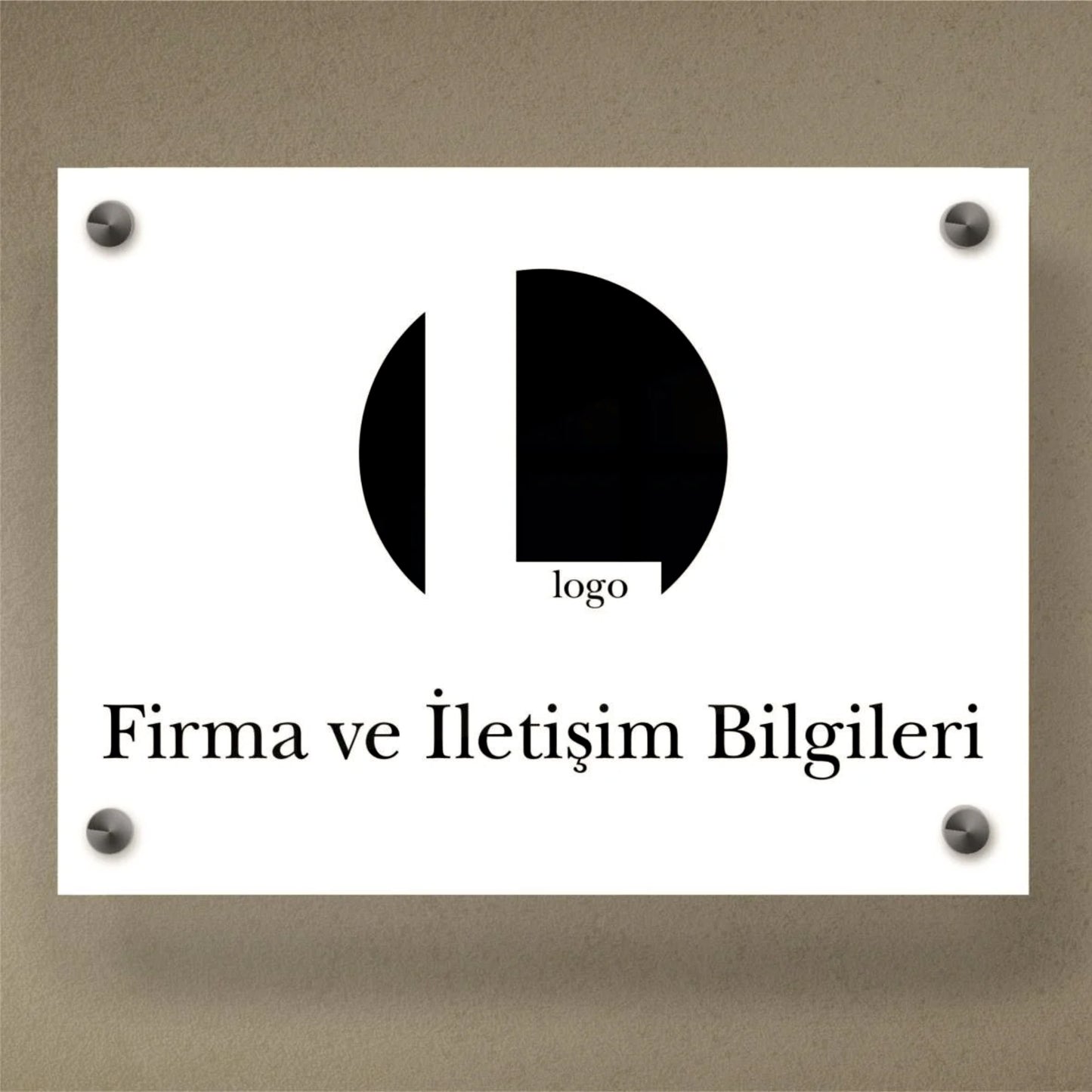 Pleksi Kapı Tabelası