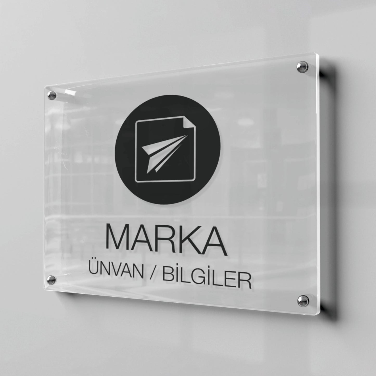 Pleksi Kapı Tabelası